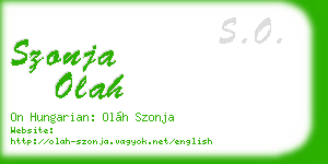 szonja olah business card